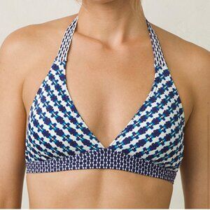 NWOT PrAna Lahari Bikini Halter Surf Coastal Beach Pool Pattern Boho Swim Top-M